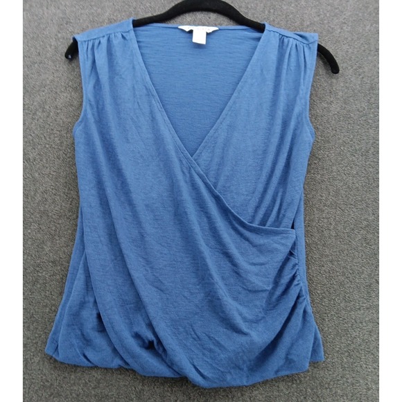 Athleta Tops - Athleta Breezy Wrap Tank Top Women's Size‎ XXS Blue Lightweight V-Neck Shirt